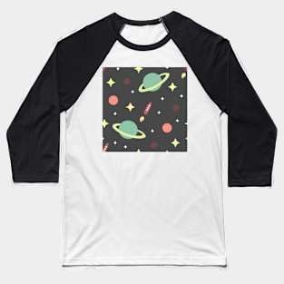 Planet pattern Baseball T-Shirt